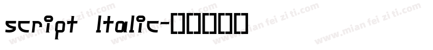 script ltalic字体转换